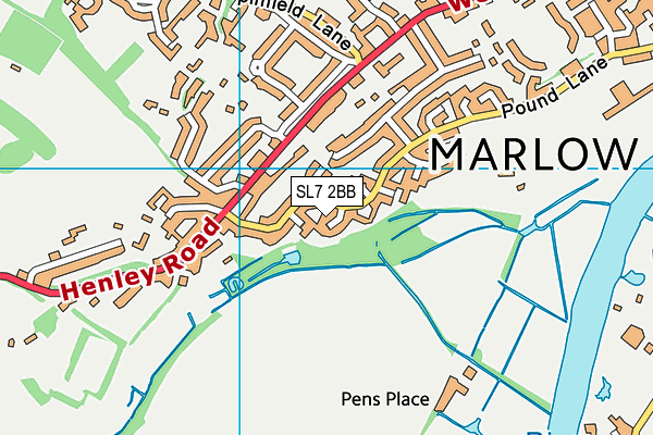 SL7 2BB map - OS VectorMap District (Ordnance Survey)