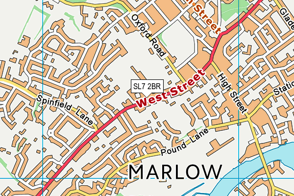 Sir William Borlase Grammar School map (SL7 2BR) - OS VectorMap District (Ordnance Survey)