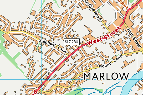 SL7 2BU map - OS VectorMap District (Ordnance Survey)