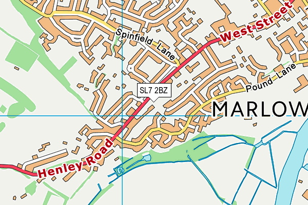 SL7 2BZ map - OS VectorMap District (Ordnance Survey)
