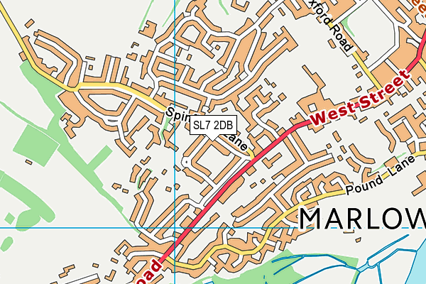 SL7 2DB map - OS VectorMap District (Ordnance Survey)