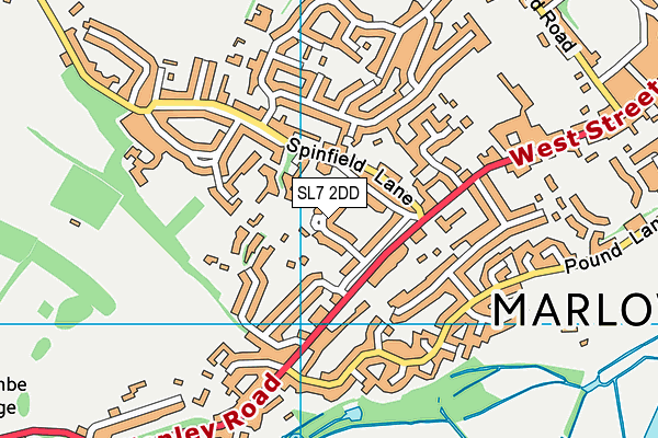 SL7 2DD map - OS VectorMap District (Ordnance Survey)