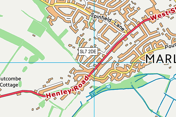 SL7 2DE map - OS VectorMap District (Ordnance Survey)