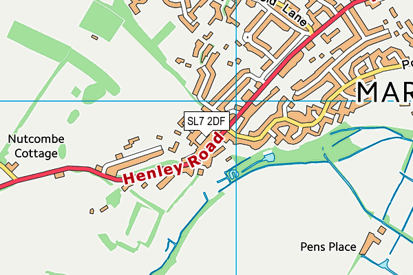 SL7 2DF map - OS VectorMap District (Ordnance Survey)