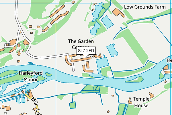 SL7 2FD map - OS VectorMap District (Ordnance Survey)