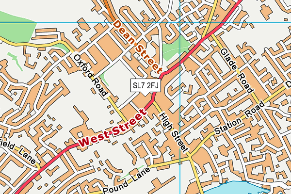 SL7 2FJ map - OS VectorMap District (Ordnance Survey)