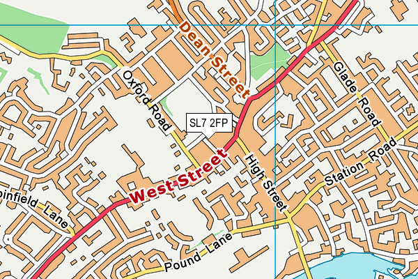 SL7 2FP map - OS VectorMap District (Ordnance Survey)