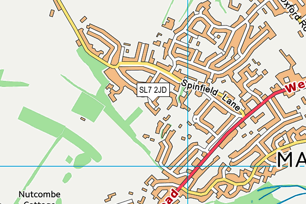 SL7 2JD map - OS VectorMap District (Ordnance Survey)