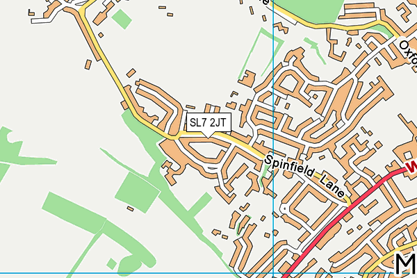 SL7 2JT map - OS VectorMap District (Ordnance Survey)