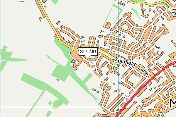 SL7 2JU map - OS VectorMap District (Ordnance Survey)