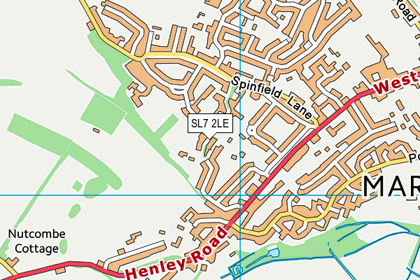 SL7 2LE map - OS VectorMap District (Ordnance Survey)