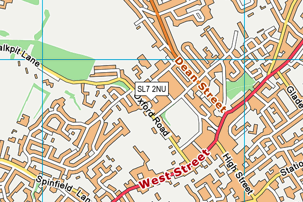SL7 2NU map - OS VectorMap District (Ordnance Survey)