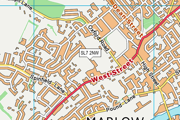 SL7 2NW map - OS VectorMap District (Ordnance Survey)