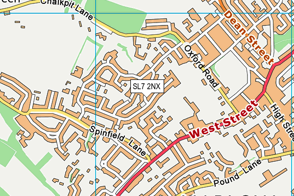 SL7 2NX map - OS VectorMap District (Ordnance Survey)