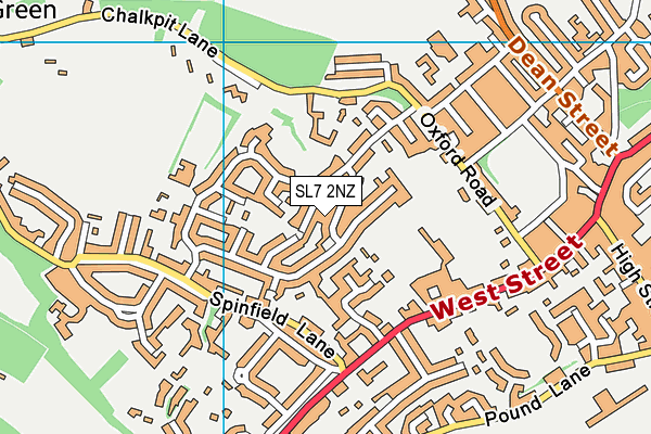 SL7 2NZ map - OS VectorMap District (Ordnance Survey)