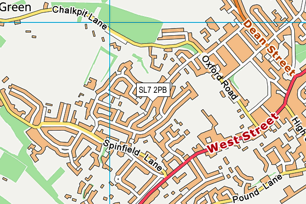 SL7 2PB map - OS VectorMap District (Ordnance Survey)