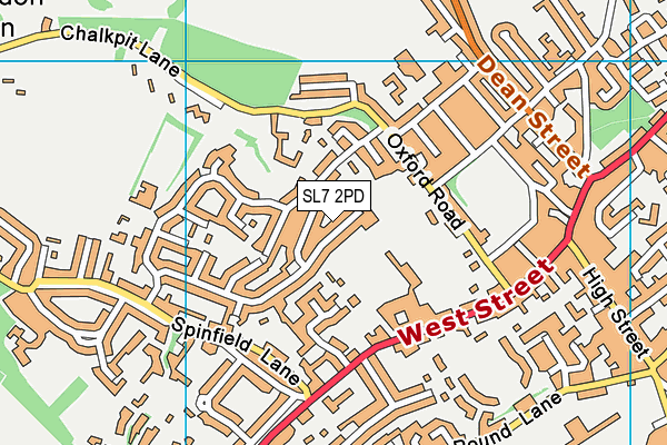SL7 2PD map - OS VectorMap District (Ordnance Survey)
