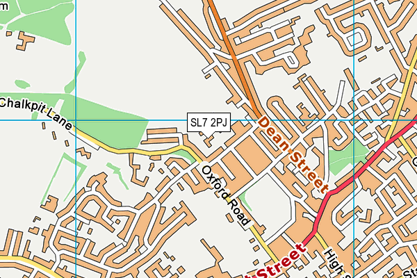 St Peter's Catholic Primary School map (SL7 2PJ) - OS VectorMap District (Ordnance Survey)