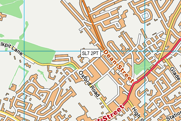 SL7 2PT map - OS VectorMap District (Ordnance Survey)