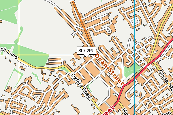 SL7 2PU map - OS VectorMap District (Ordnance Survey)