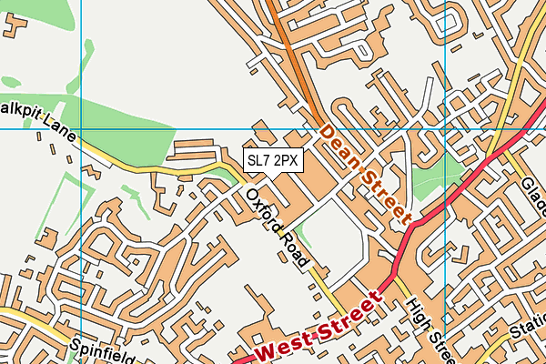 SL7 2PX map - OS VectorMap District (Ordnance Survey)