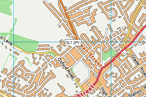 SL7 2PY map - OS VectorMap District (Ordnance Survey)