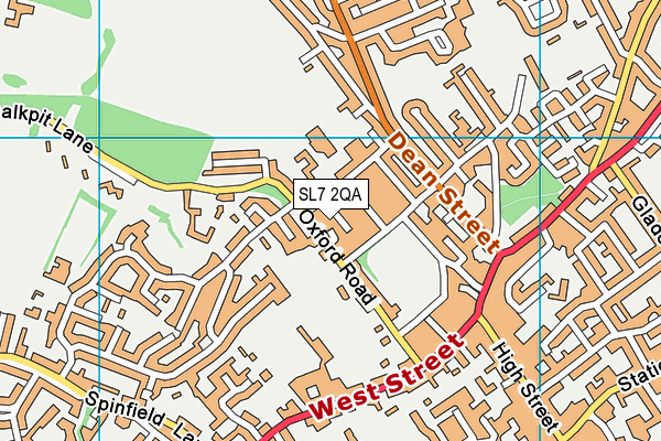 SL7 2QA map - OS VectorMap District (Ordnance Survey)
