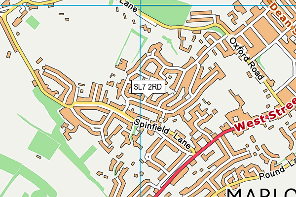 SL7 2RD map - OS VectorMap District (Ordnance Survey)