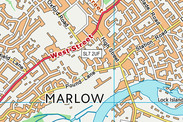 SL7 2UF map - OS VectorMap District (Ordnance Survey)