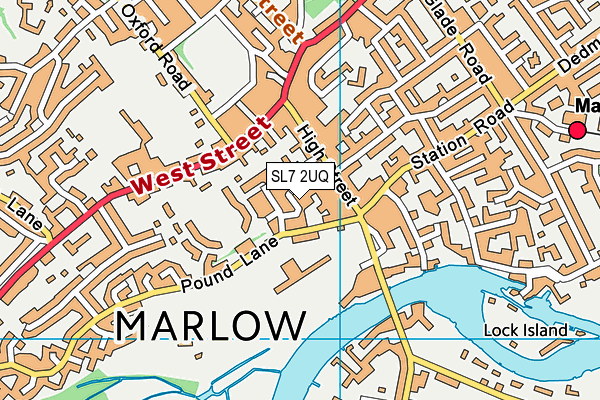 SL7 2UQ map - OS VectorMap District (Ordnance Survey)