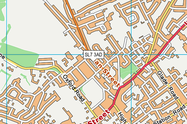 SL7 3AD map - OS VectorMap District (Ordnance Survey)