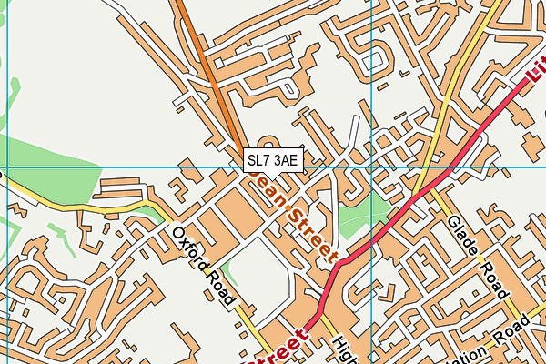 SL7 3AE map - OS VectorMap District (Ordnance Survey)
