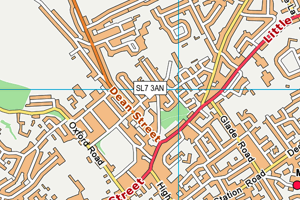SL7 3AN map - OS VectorMap District (Ordnance Survey)