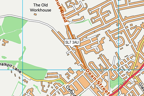 SL7 3AU map - OS VectorMap District (Ordnance Survey)