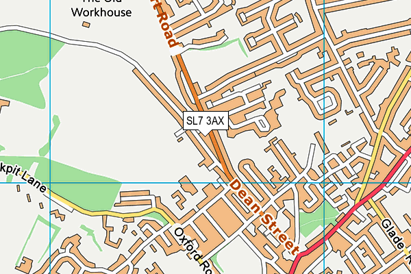 SL7 3AX map - OS VectorMap District (Ordnance Survey)