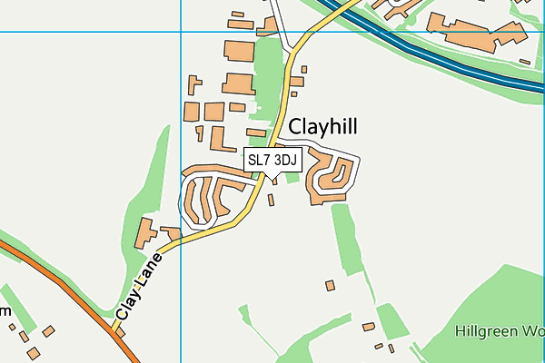 Wycombe Squash And Racketball Club map (SL7 3DJ) - OS VectorMap District (Ordnance Survey)