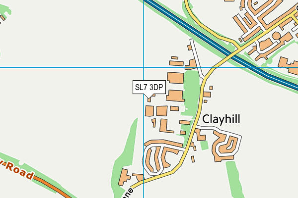 SL7 3DP map - OS VectorMap District (Ordnance Survey)