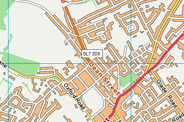 SL7 3DX map - OS VectorMap District (Ordnance Survey)