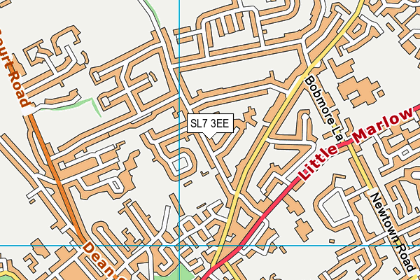SL7 3EE map - OS VectorMap District (Ordnance Survey)