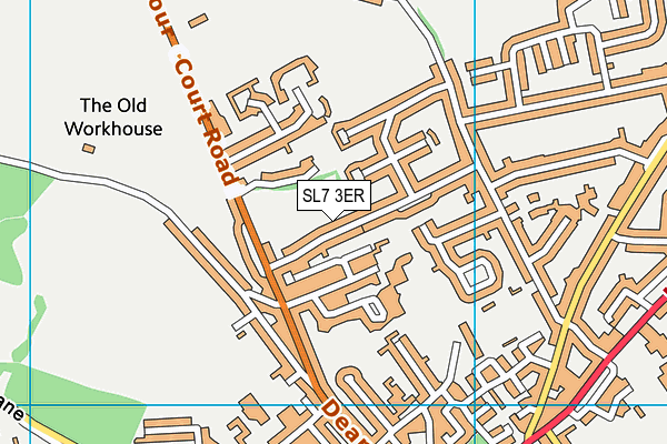 SL7 3ER map - OS VectorMap District (Ordnance Survey)