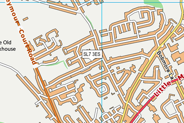 SL7 3ES map - OS VectorMap District (Ordnance Survey)