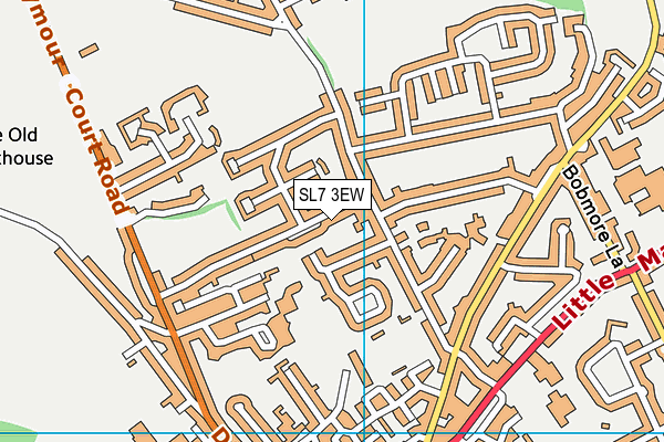 SL7 3EW map - OS VectorMap District (Ordnance Survey)