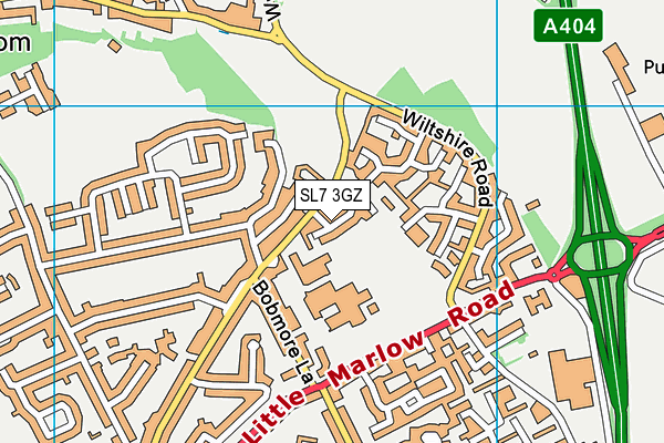 SL7 3GZ map - OS VectorMap District (Ordnance Survey)
