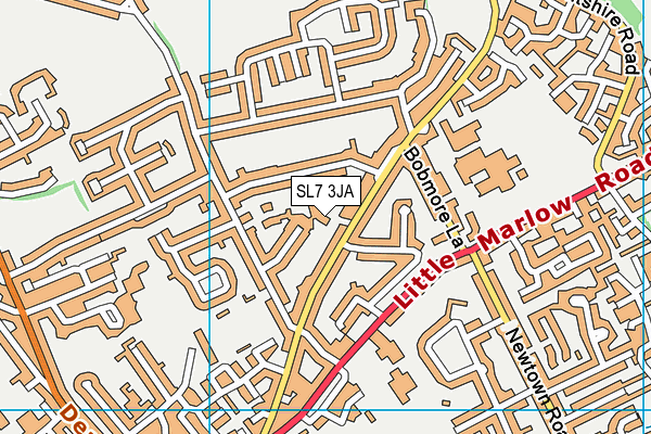 SL7 3JA map - OS VectorMap District (Ordnance Survey)