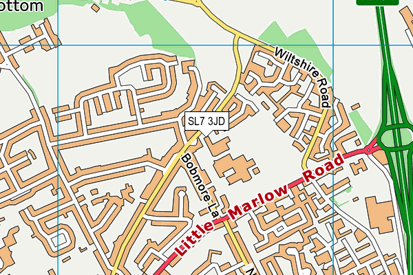 SL7 3JD map - OS VectorMap District (Ordnance Survey)