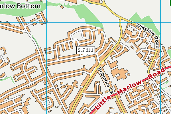 SL7 3JU map - OS VectorMap District (Ordnance Survey)