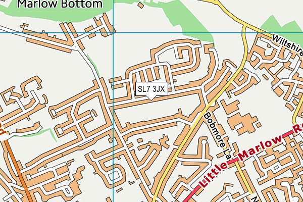 SL7 3JX map - OS VectorMap District (Ordnance Survey)