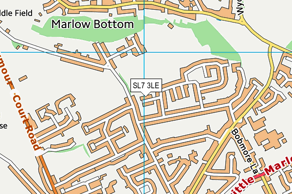 SL7 3LE map - OS VectorMap District (Ordnance Survey)