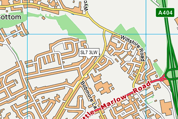 SL7 3LW map - OS VectorMap District (Ordnance Survey)