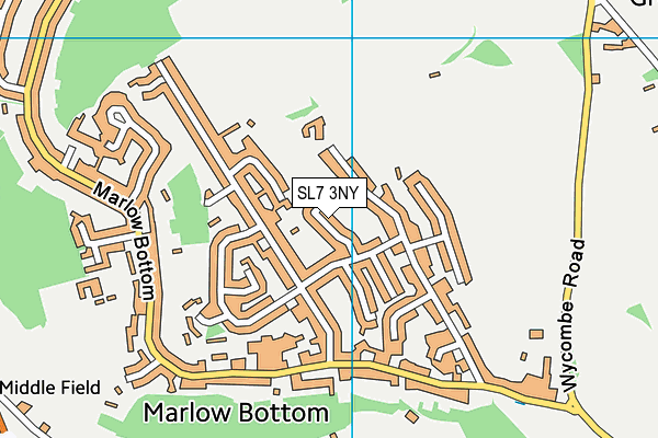 SL7 3NY map - OS VectorMap District (Ordnance Survey)